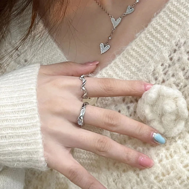 Moonstone Ring Set 2pc XD21