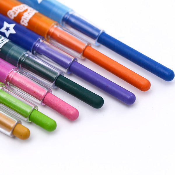 Multi-Color Rotary Wax Crayon Set, 24 Colors XD21