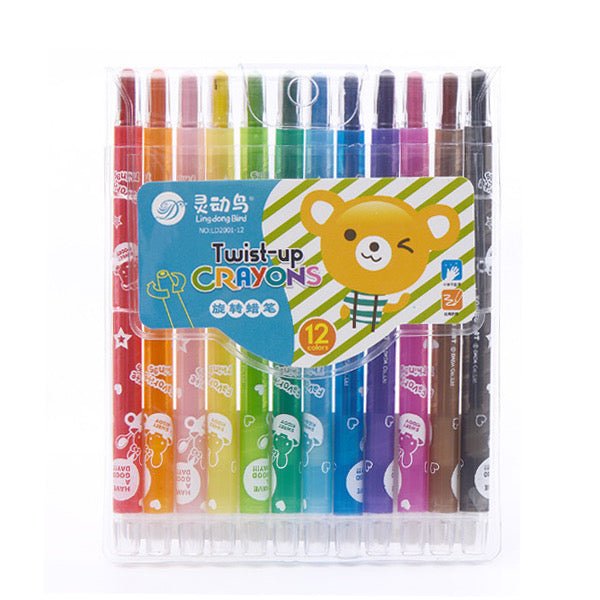 Multi-Color Rotary Wax Crayon Set, 24 Colors XD21