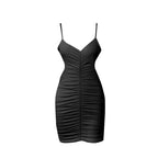 Neck Hollow Bag Hip Strap Mini Dress XD21