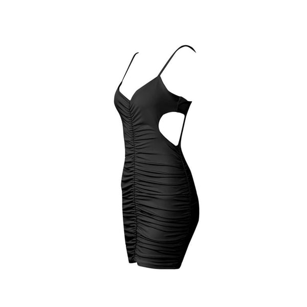 Spaghetti Strap Side Cut Out Mini Dress