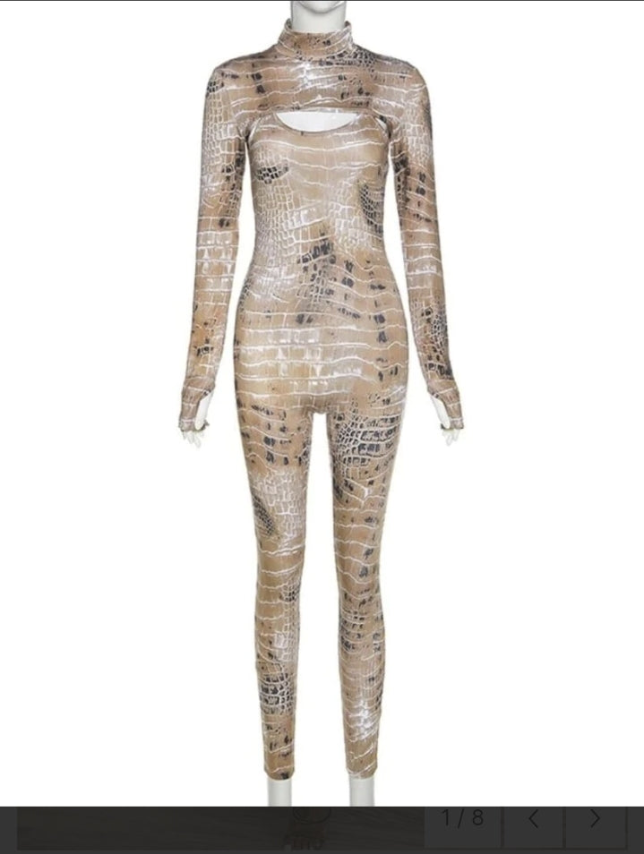 O-Neck Long Sleeve Two Piece Jumpsuit XD21