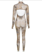 O-Neck Long Sleeve Two Piece Jumpsuit XD21