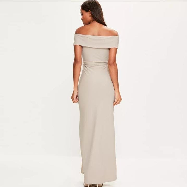 Off Shoudler Split Maxi Dress XD21