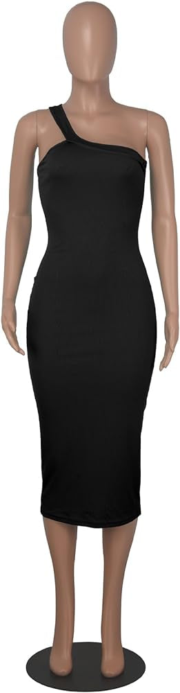 Off Shoulder Bodycon Ribbed Midi Dress XD21
