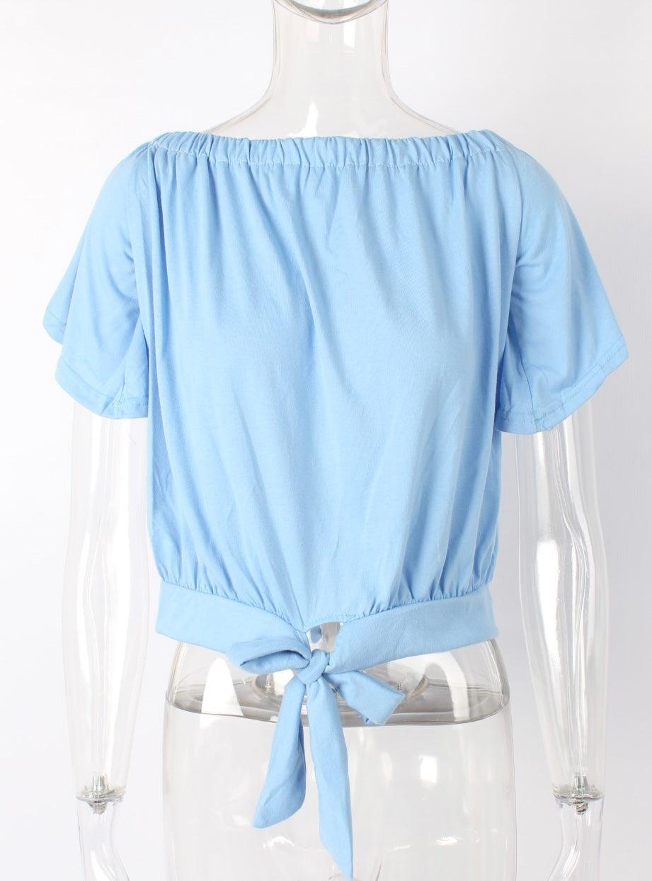 Off Shoulder Lace Up Top - XD21