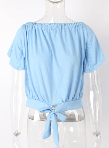 Off Shoulder Lace Up Top - XD21