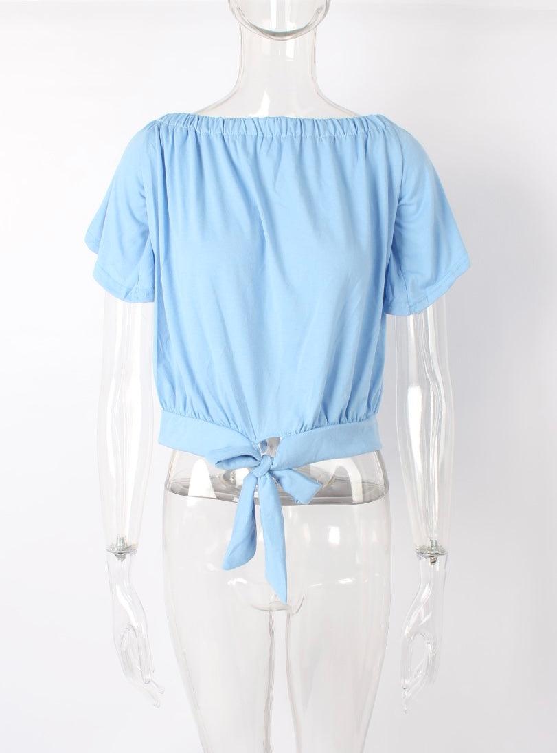 Off Shoulder Lace Up Top - XD21