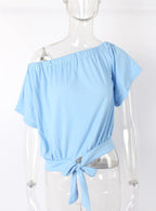 Off Shoulder Lace Up Top - XD21