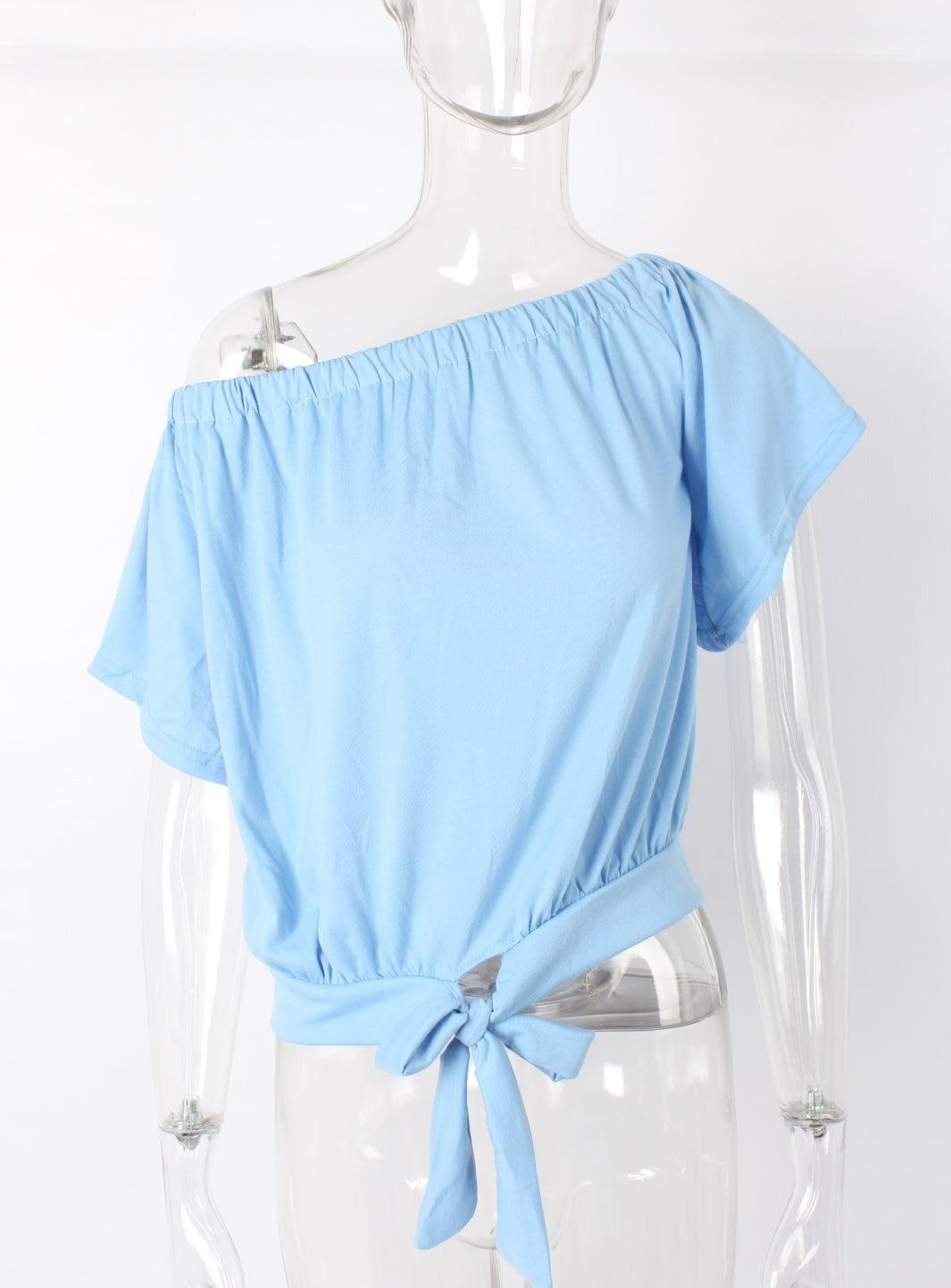 Off Shoulder Lace Up Top - XD21