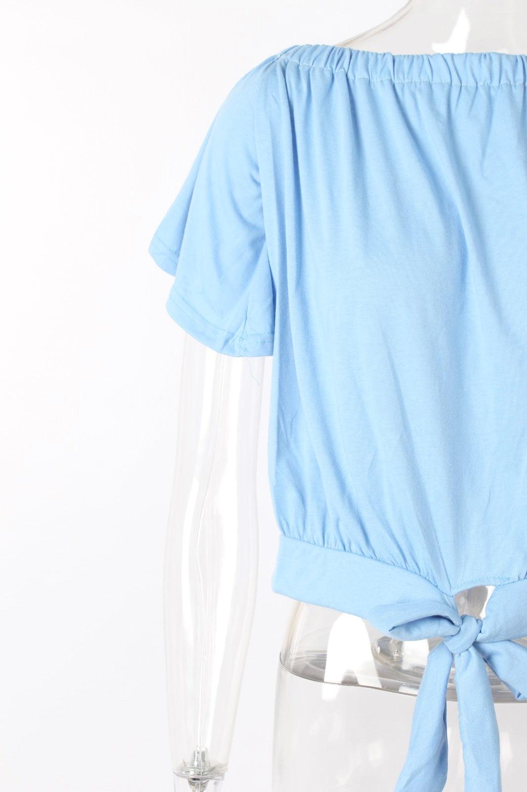 Off Shoulder Lace Up Top - XD21