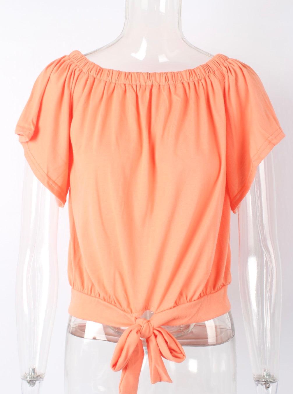 Off Shoulder Lace Up Top - XD21