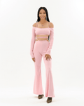 Off Shoulder Lace Up Two piece set XD21