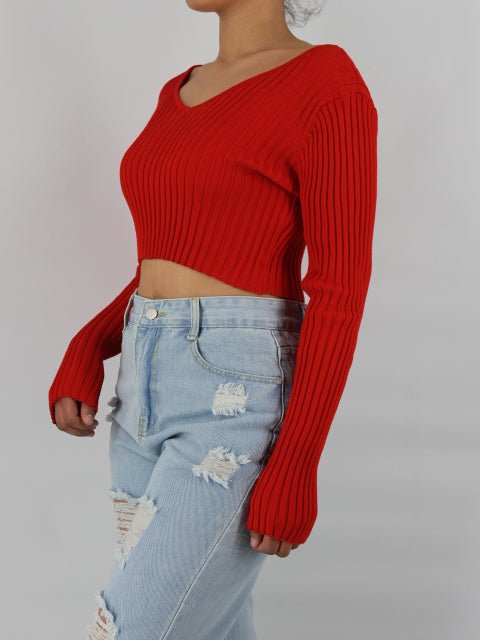 Off Shoulder Long Sleeve Crop Jersey XD21