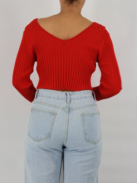 Off Shoulder Long Sleeve Crop Jersey XD21