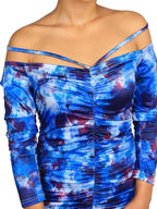 Off Shoulder Ruched Mid Dress XD21