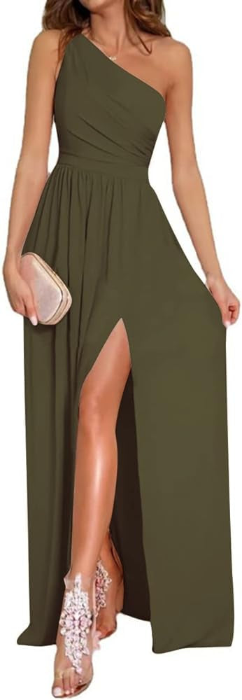 One Shoulder High Split Sleeveless XD21