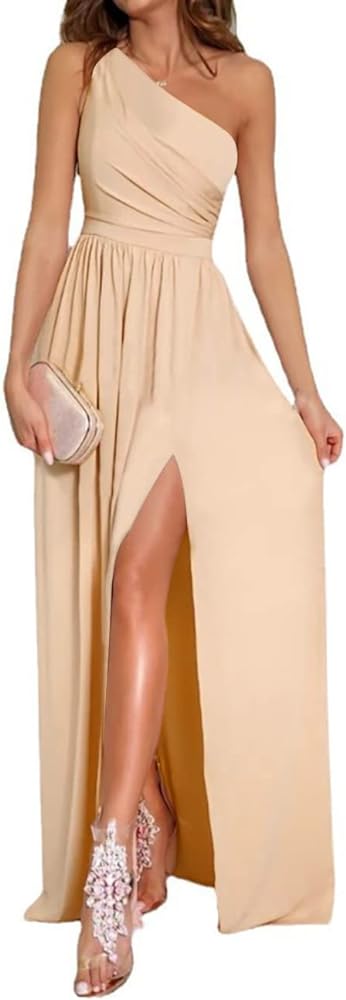 One Shoulder High Split Sleeveless XD21