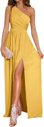 One Shoulder High Split Sleeveless XD21