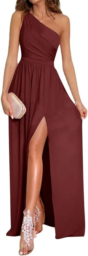 One Shoulder High Split Sleeveless XD21