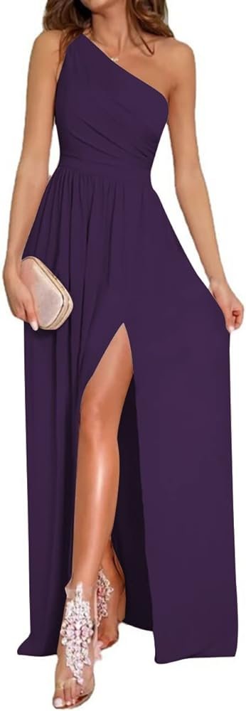 One Shoulder High Split Sleeveless XD21