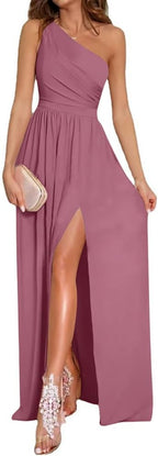 One Shoulder High Split Sleeveless XD21