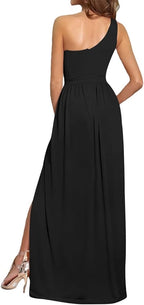 One Shoulder High Split Sleeveless XD21