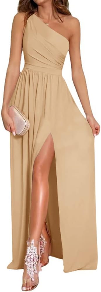 One Shoulder High Split Sleeveless XD21
