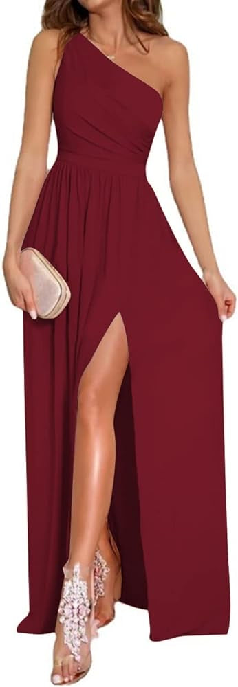 One Shoulder High Split Sleeveless XD21