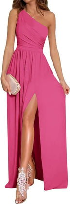 One Shoulder High Split Sleeveless XD21