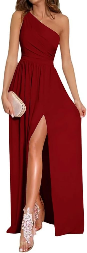 One Shoulder High Split Sleeveless XD21