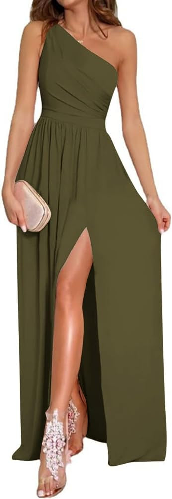 One Shoulder High Split Sleeveless XD21