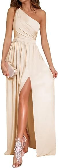 One Shoulder High Split Sleeveless XD21