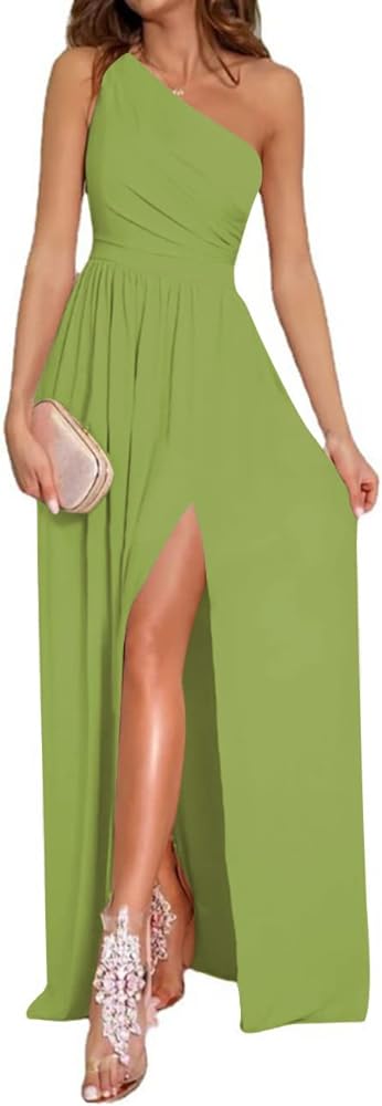 One Shoulder High Split Sleeveless XD21