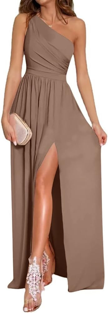 One Shoulder High Split Sleeveless XD21