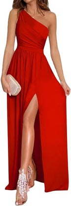 One Shoulder High Split Sleeveless XD21