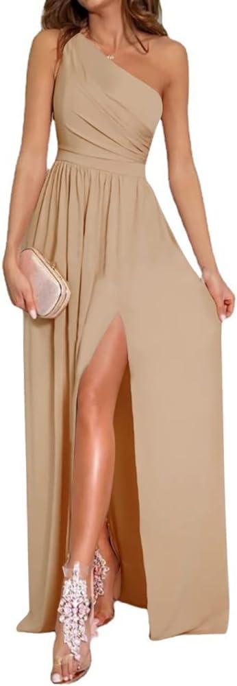 One Shoulder High Split Sleeveless XD21