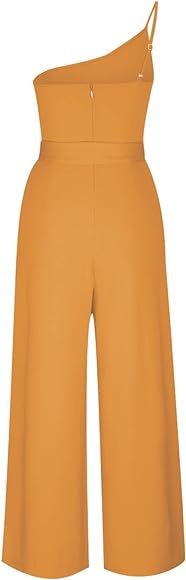 One Shoulder Jumpsuit With Pockets With No Belt XD21