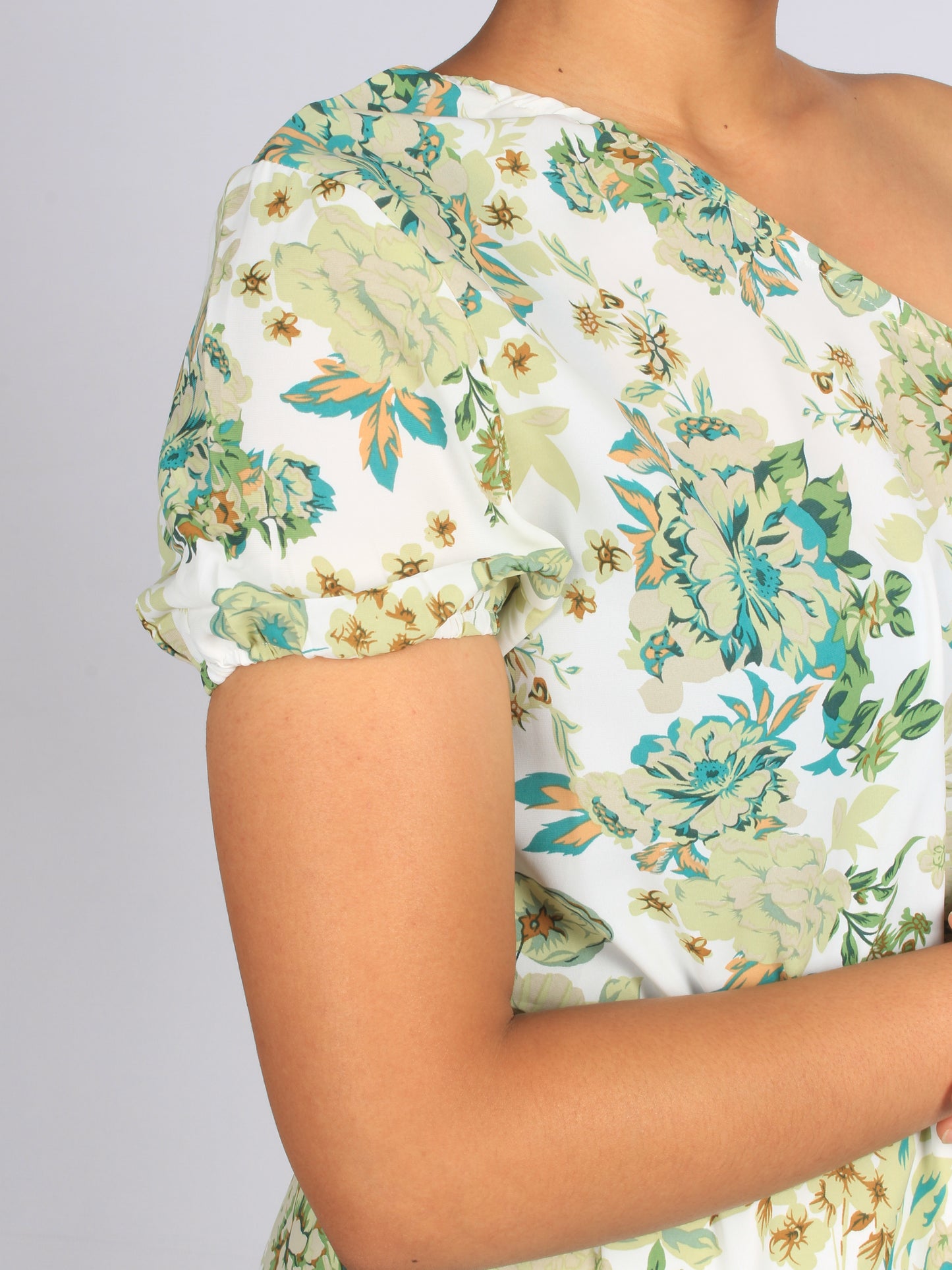 One Shoulder Maxi Floral Dress XD21
