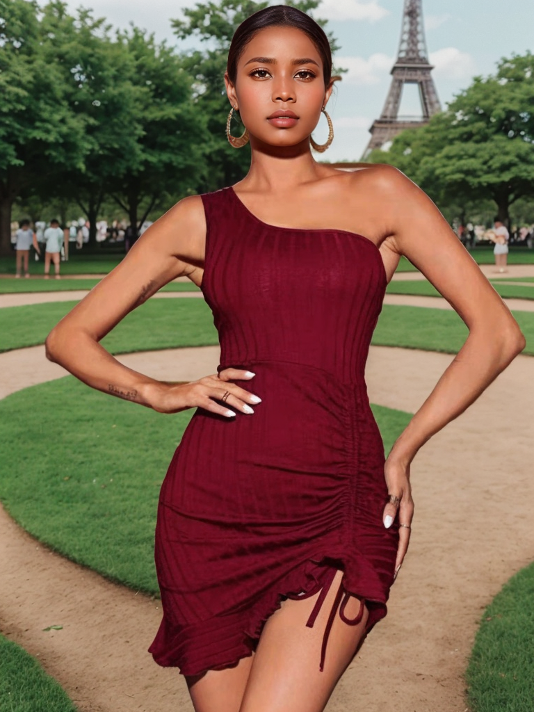 One Shoulder Mini Dress XD21