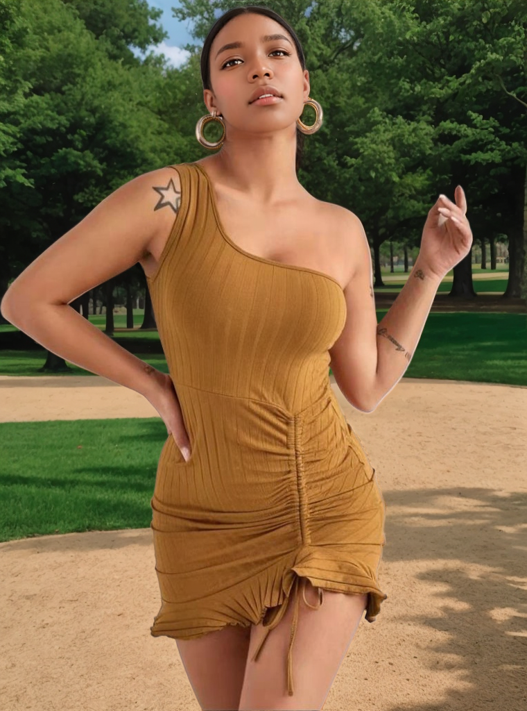 One Shoulder Mini Dress XD21