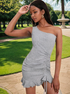 One Shoulder Mini Dress XD21