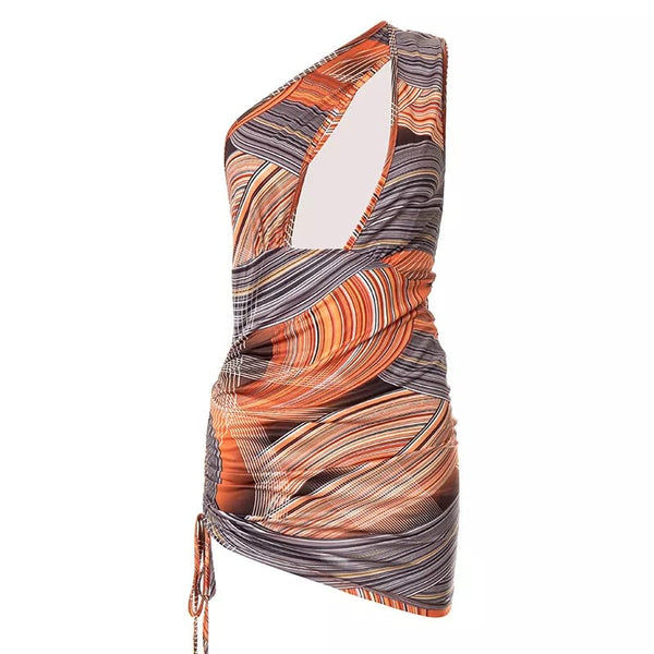 One Shoulder Side Bodycon Dress