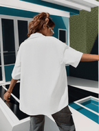 Oversize button up loose shirt XD21