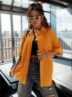 Oversize button up loose shirt XD21