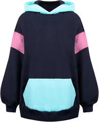 Oversized Colourblock Hooded Jersey XD21