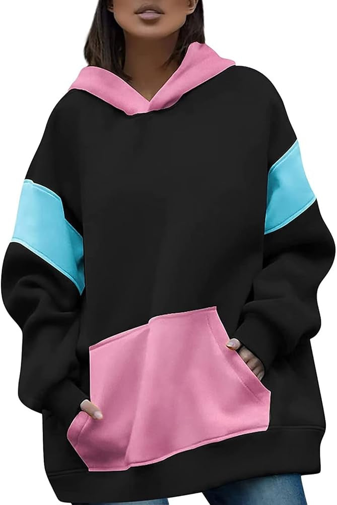 Oversized Colourblock Hooded Jersey XD21