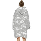 Oversized Hoodie Flannel Sleepwear XD21