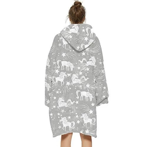 Oversized Hoodie Flannel Sleepwear XD21