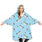 Oversized Hoodie Flannel Sleepwear XD21